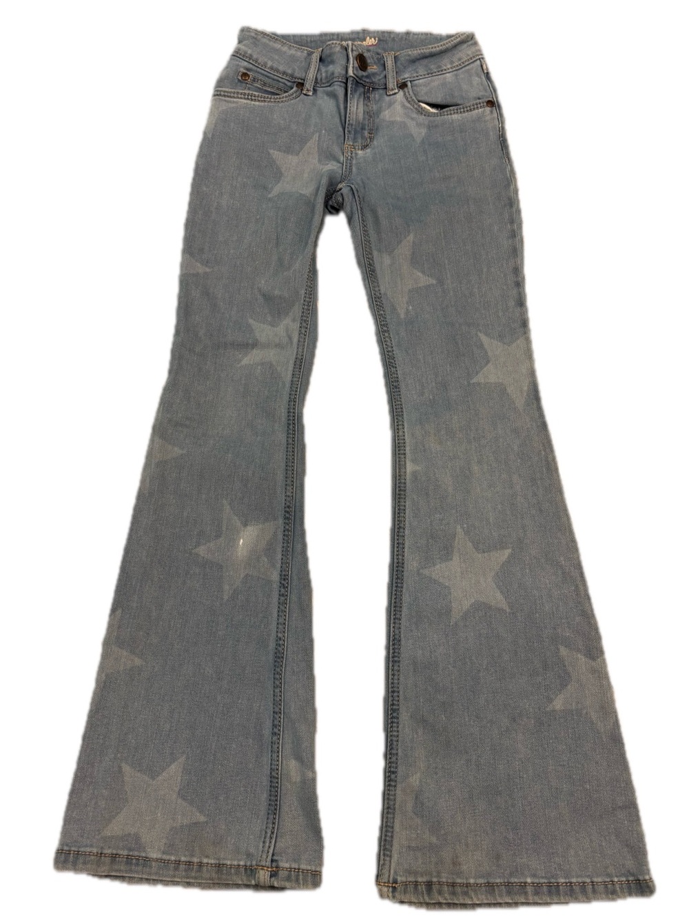 Vintage Wrangler Size: 24x32 Women’s Light Blue Star Print Flared Jeans